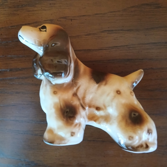 Vintage Glazed Ceramic Brown Cocker Spaniel Dog Figurine - Picture 11 of 11